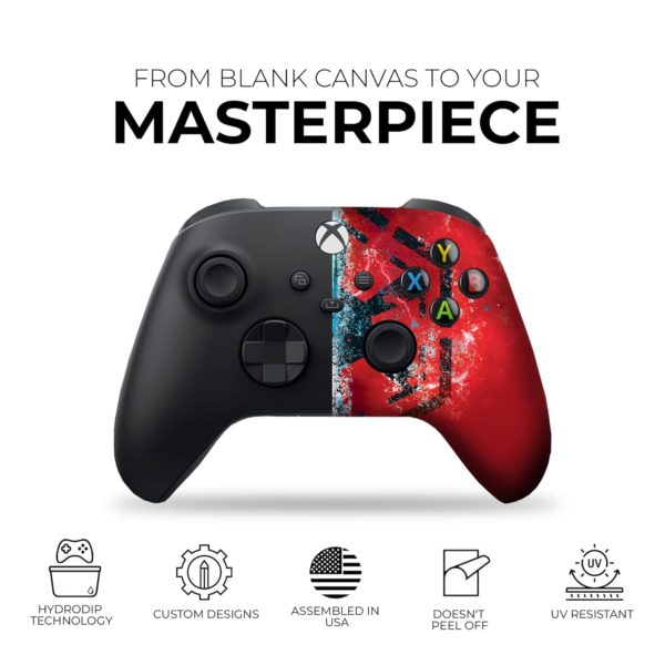 Jeddi Sith Custom X-Box Controller Wireless Compatible with X-Box One/X-Box Series X/S Proudly Customized in USA with Permanent HYDRO-DIP Printing (NOT JUST a SKIN) - Image 3