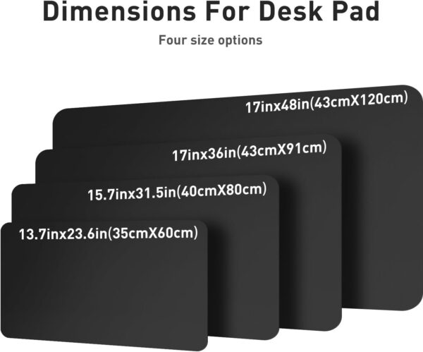 Leather Desk Pad Protector,Mouse Pad,Office Desk Mat, Non-Slip PU Leather Desk Blotter,Laptop Desk Pad,Waterproof Desk Writing Pad for Office and Home (Black,31.5" X 15.7") - Image 9
