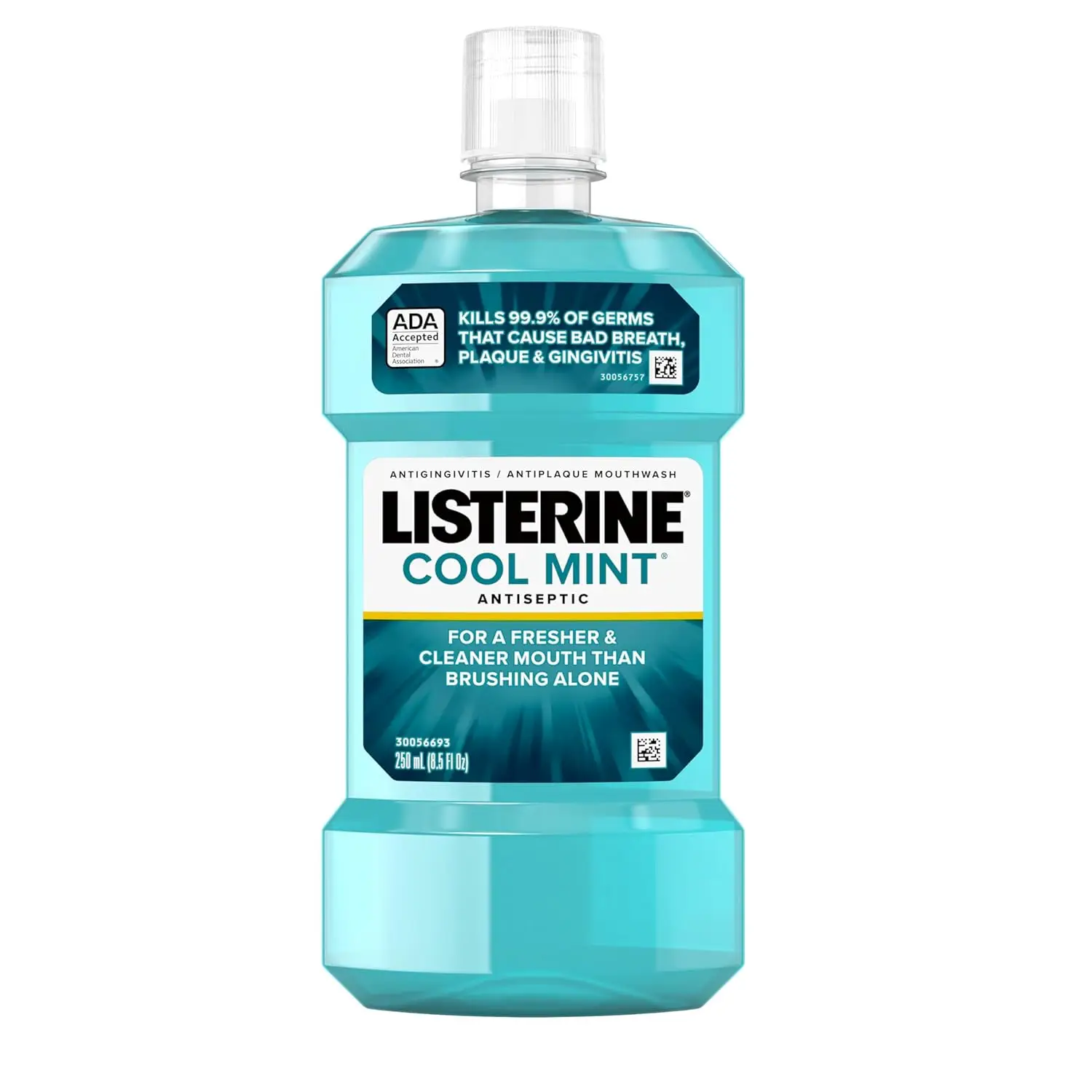 Listerine Cool Mint Antiseptic Mouthwash for Bad Breath, Plaque and Gingivitis, 250 Ml