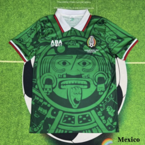 1998 World Cup Mexico National Team Short-Sleeve Green Soccer Jersey - Green