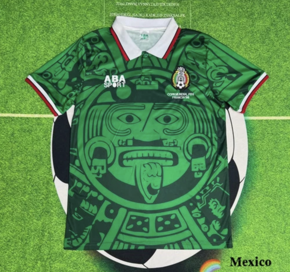 1998 World Cup Mexico National Team Short-Sleeve Green Soccer Jersey - Green